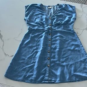 Women’s LOFT Denim Chambray fitted dress - size 18